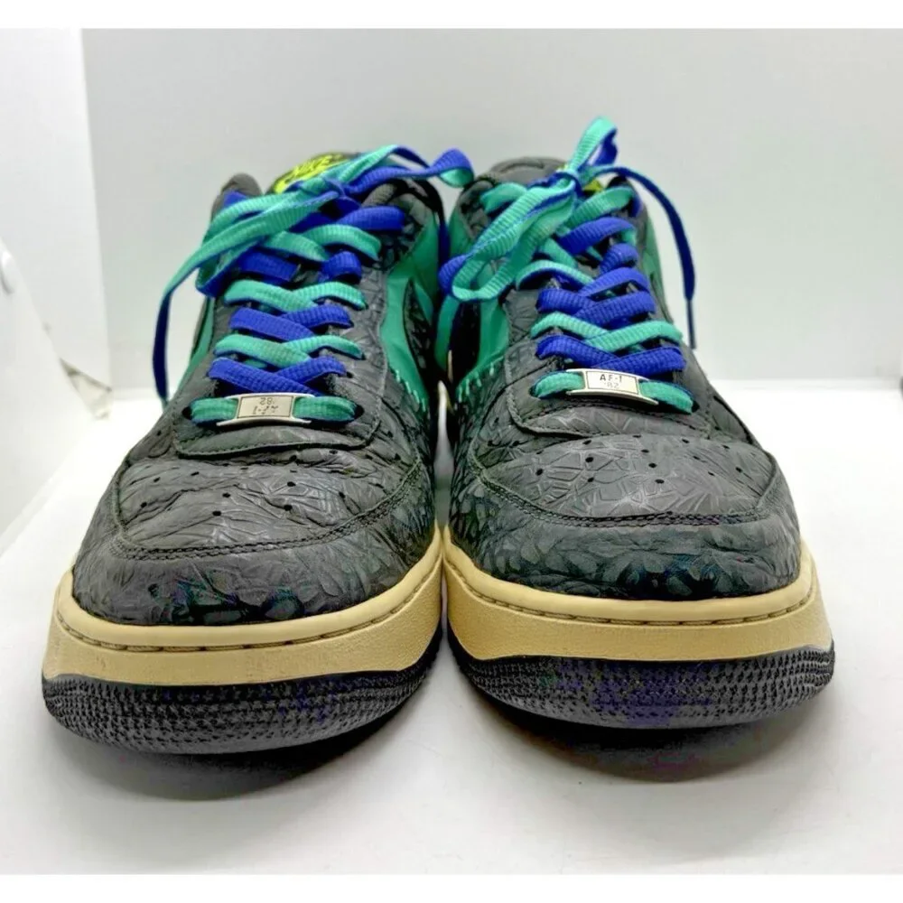 Nike Air Force 1 Low Sneakers Godzilla Green/Goblin Atomic Teal Sz 13 488298-304